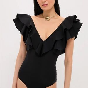 Maygel Coronel Black Santa One Piece NWT size S/M/L